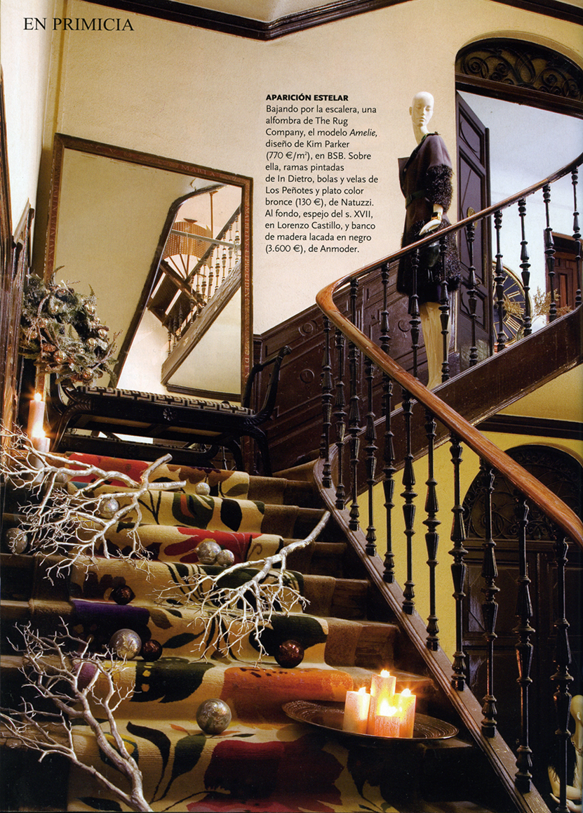 Nuevo Estilo Magazine featuring Kim Parker's designer rug "Amelie"