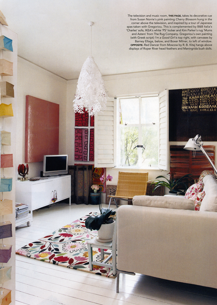 Vogue Living Australia features Kim Parker's iconic and bestselling "Mums and Asters" plush designer rug. Available exclusively at www.kimparker.tv