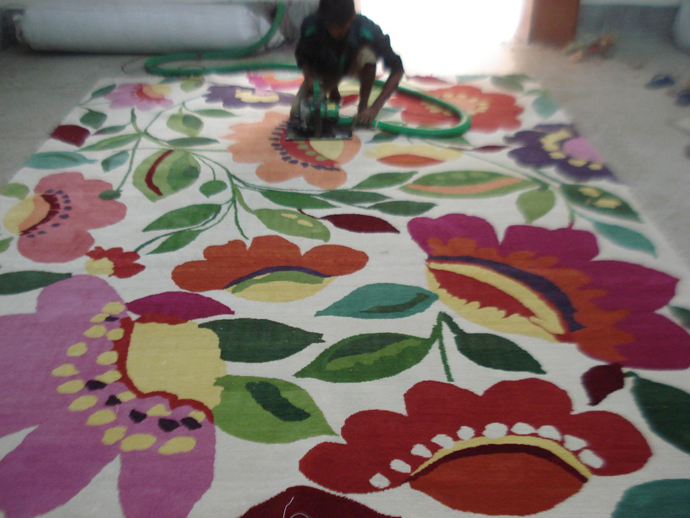 "Dickon's Garden" plush designer rug from the Kim Parker Home collection