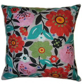 Frida's Garden designer pillow from the Kim Parker Home collection