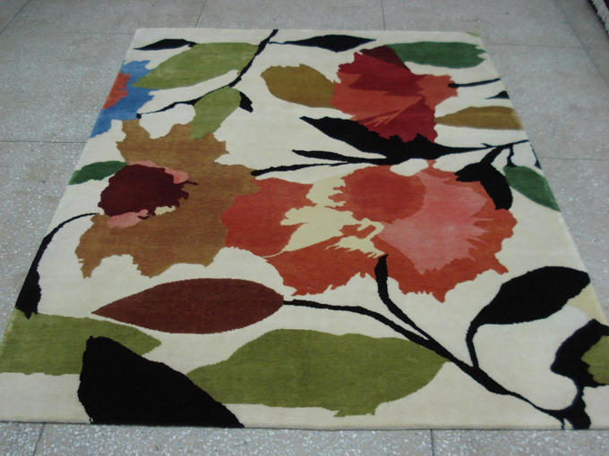 The new "Begonias" designer rug from the Kim Parker Home collection