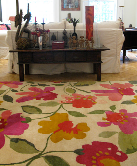 "India Love" designer rug from the Kim Parker Home collection
