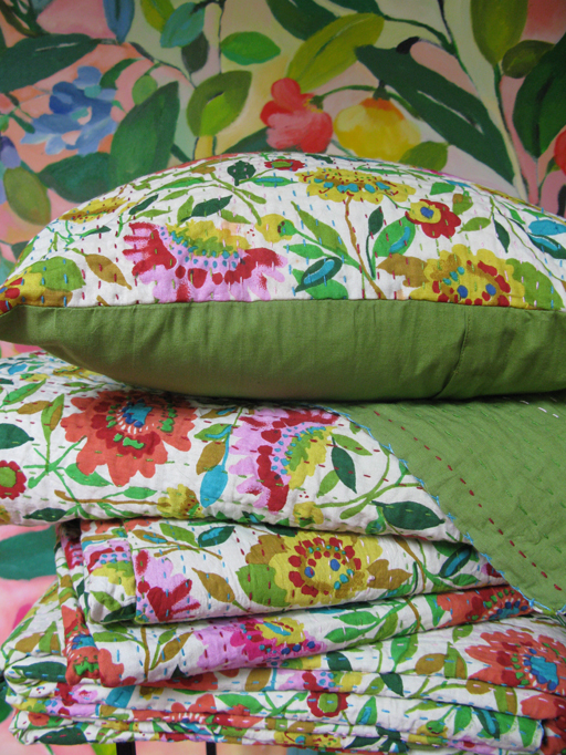 Kim Parker Home Kantha Quilt "Anil's Garden"