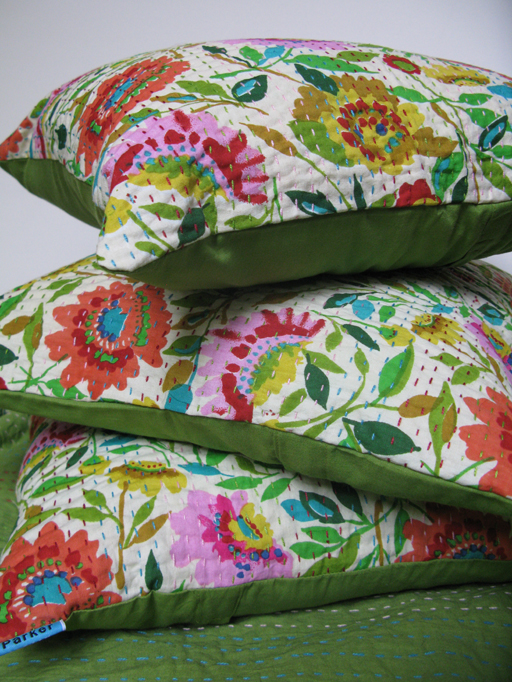 "Kim Parker Home" Kantha Pillows