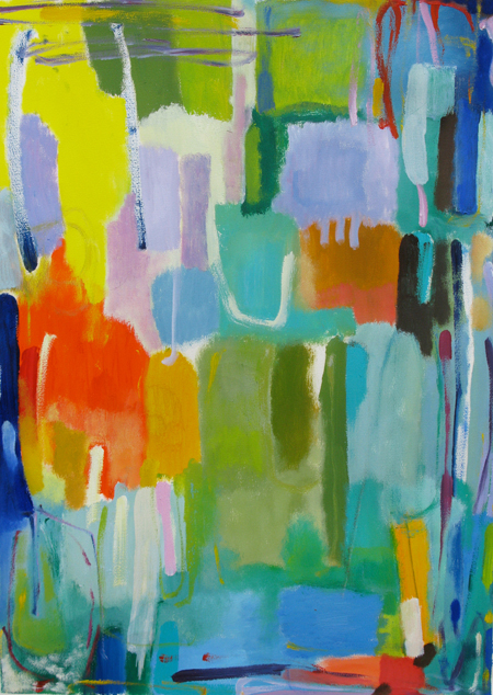 "Urban Essay 2" by Kim Parker. 22'' X 30'' ; Acrylic on paper. Copyright Kim Parker 2012. All rights reserved.