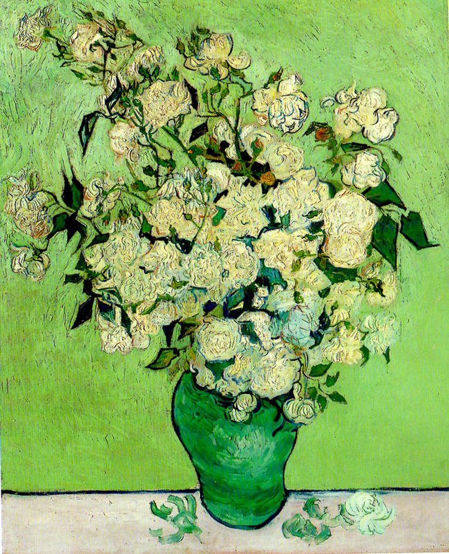 "Vase of Roses" painting by Vincent van Gogh