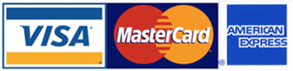 Visa Mastercard and Amex credit card logos